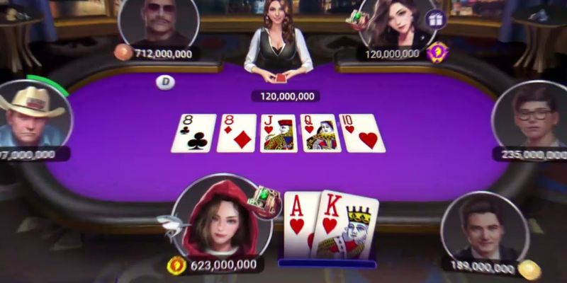 Chơi poker ăn tiền đến vòng 4